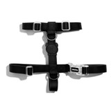 Top view of the Zee.Dog Neopro Black H-Harness range.