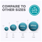Outward Hound Fetch Squeaker Ballz pack, large size comparison for dogs.