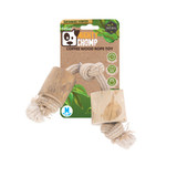 FurKidz Mighty Chomp Coffee Wood Rope Toy for medium dogs, featuring sustainable materials.