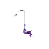 KONG Connects Window Teaser for Cats with purple bird toy and adjustable suction mount.