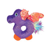 KONG Enchanted Characters Cat Toy in purple with shiny wings and a colorful tail.