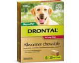 Drontal Allwormer Chews for Dogs up to 35 kg - 20 Pack
