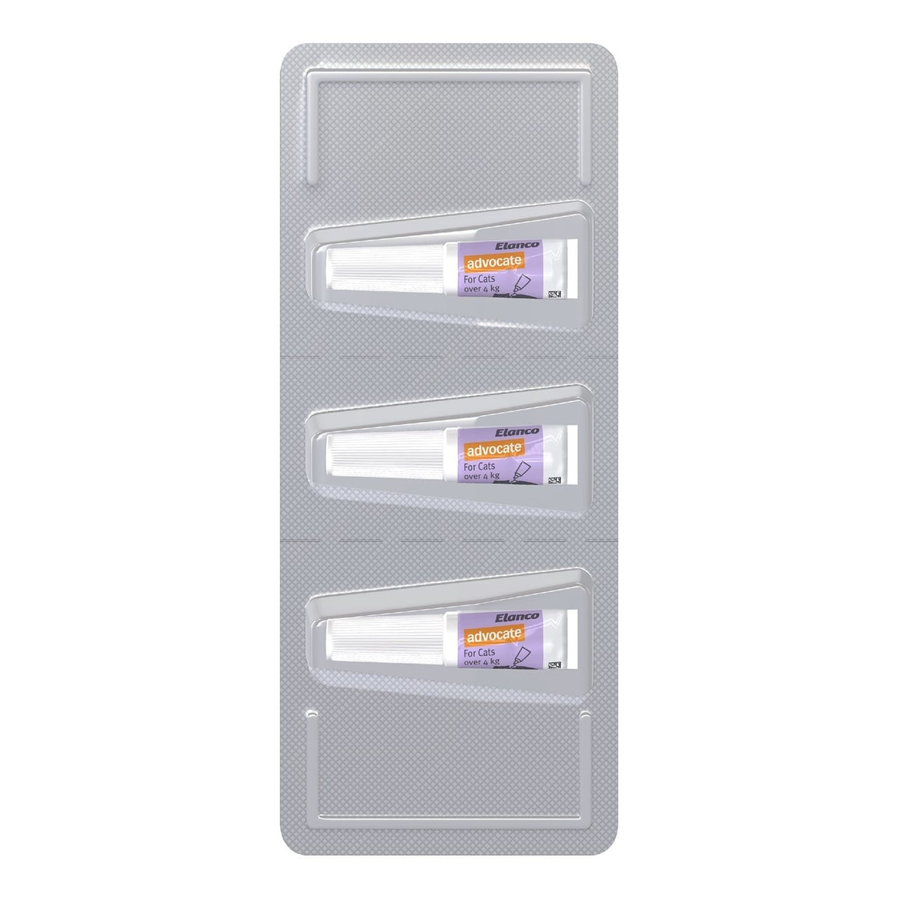 Advocate for Large Cats over 4 kg, 3-pack, pet health solution in gray packaging.