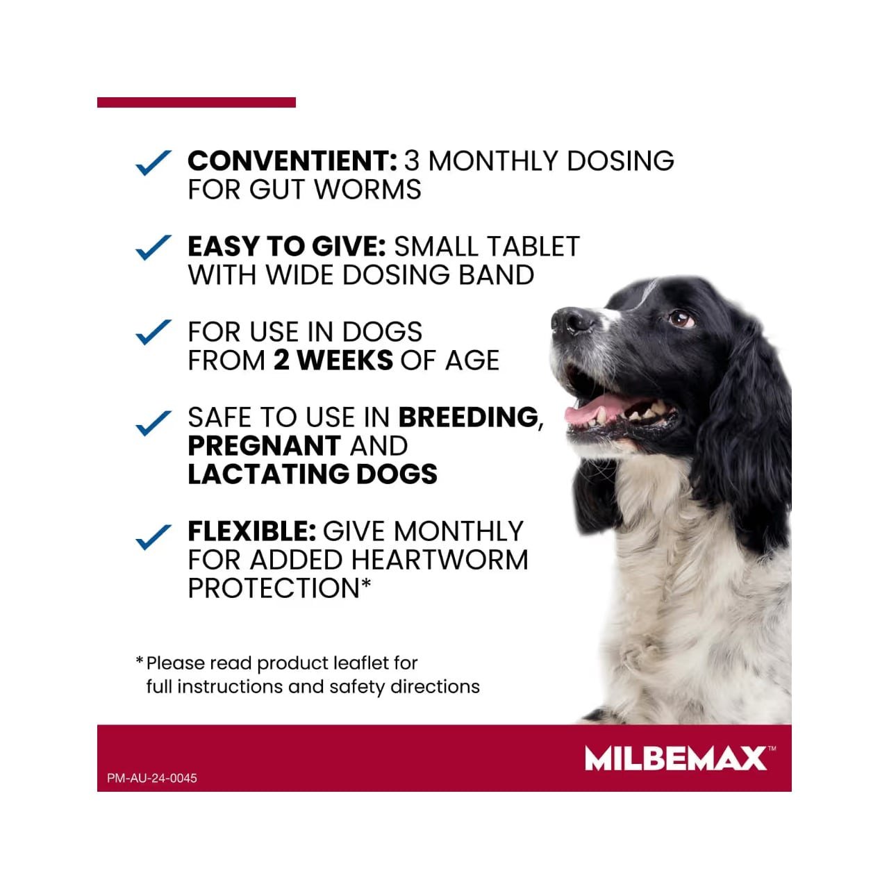 Milbemax Allwormer for dogs over 5kg, featuring 2 tablets for effective gut worm treatment.