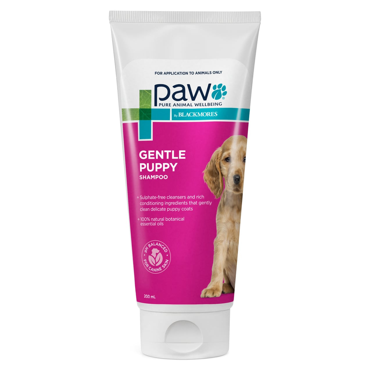 PAW Gentle Puppy Shampoo 200ml in white tube, designed for safe puppy grooming and cleansing.