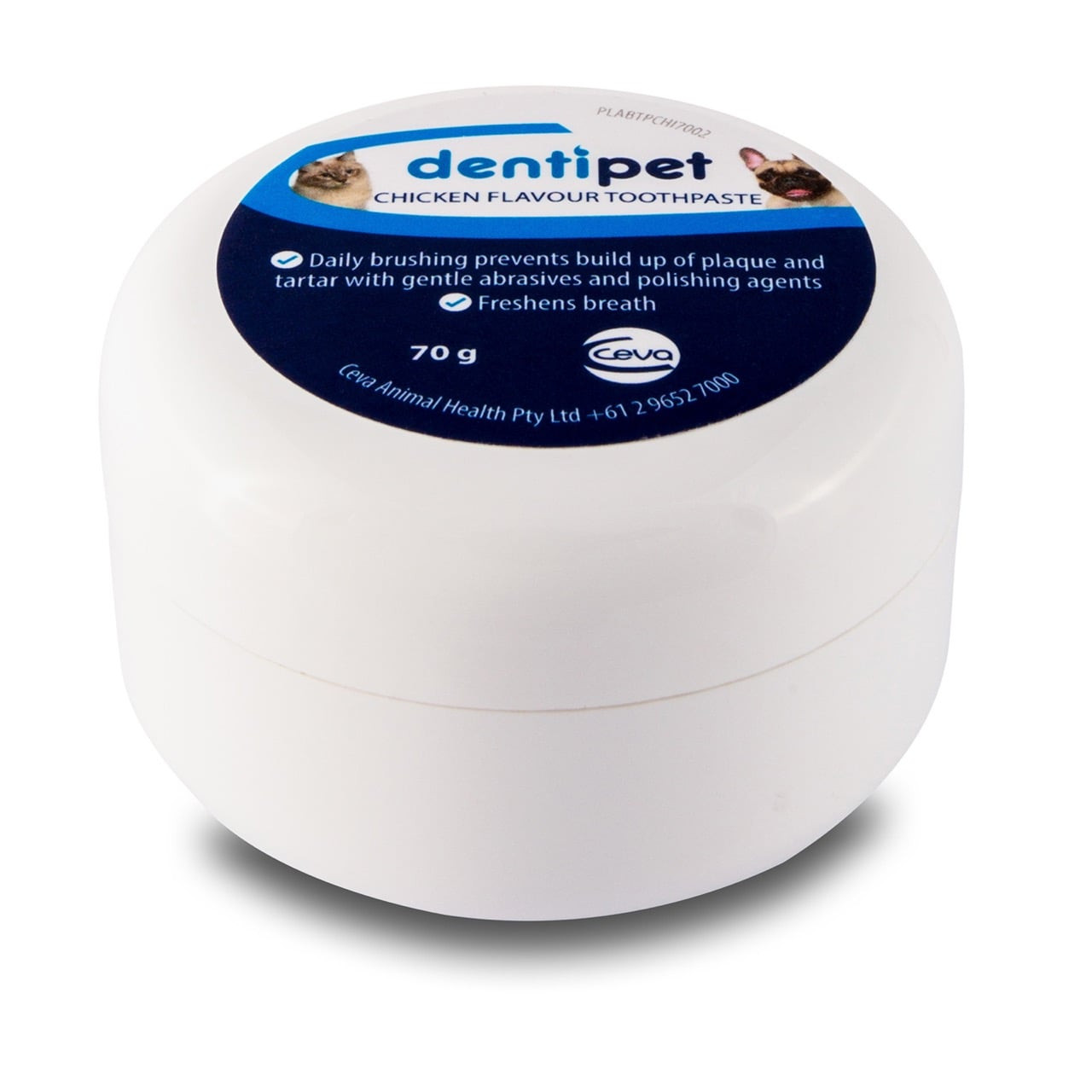 Dentipet Toothpaste for Cats and Dogs, 70g, chicken flavor for healthy teeth and fresh breath.