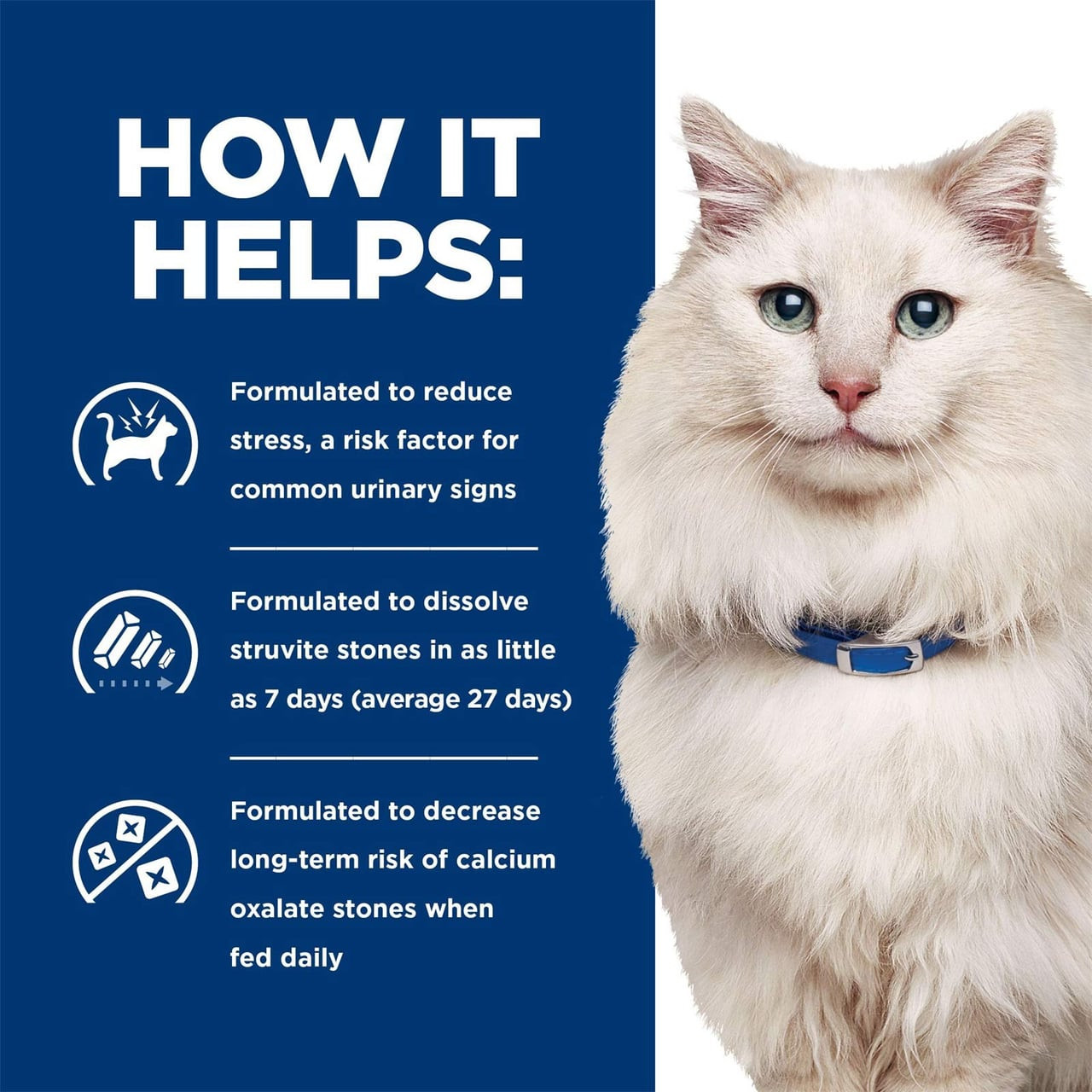 Hills Prescription Diet c/d Feline Stress Chicken Stew, supports urinary health in cats.