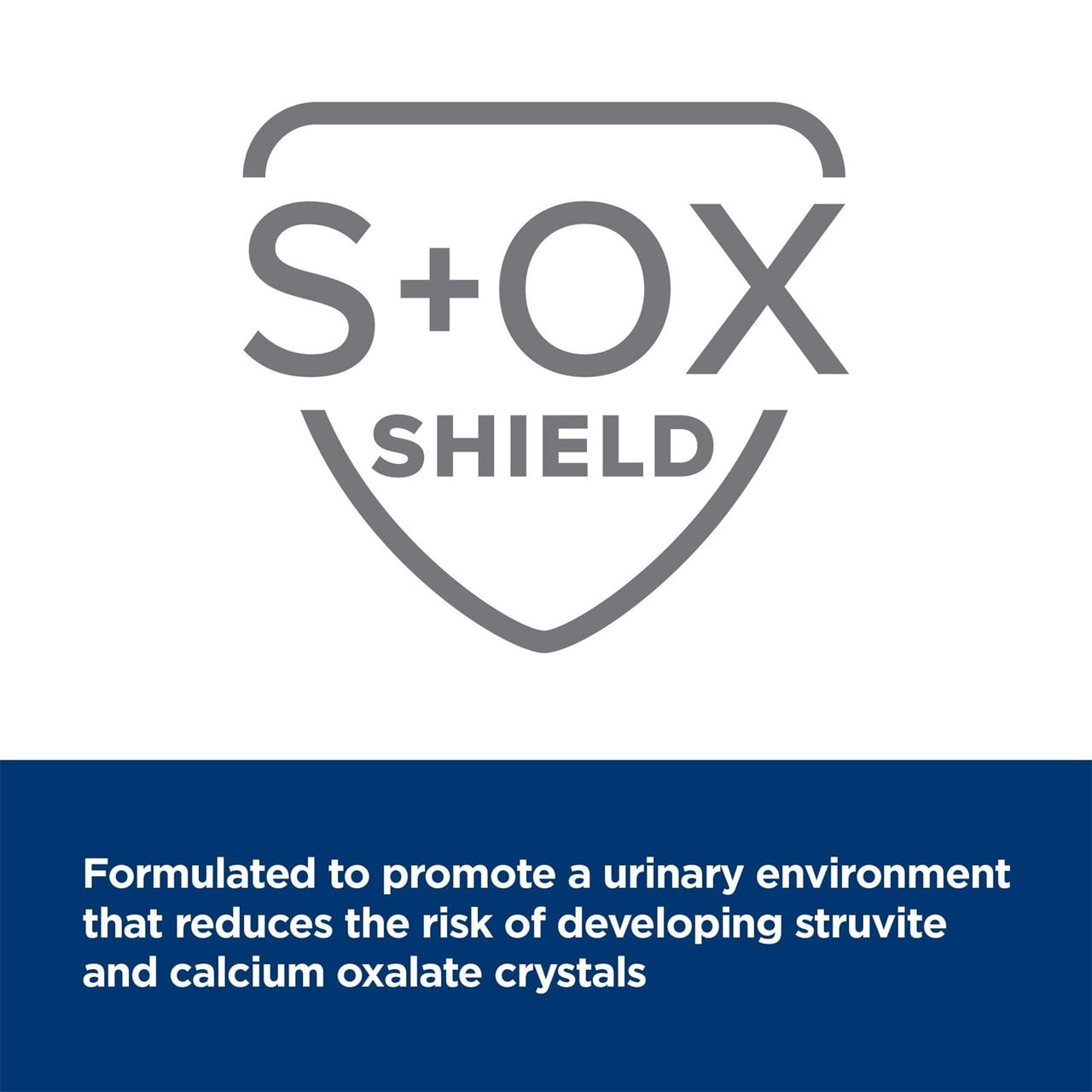 Hills Prescription Diet c/d Urinary Care for cats, promoting urinary health with S+OX Shield.