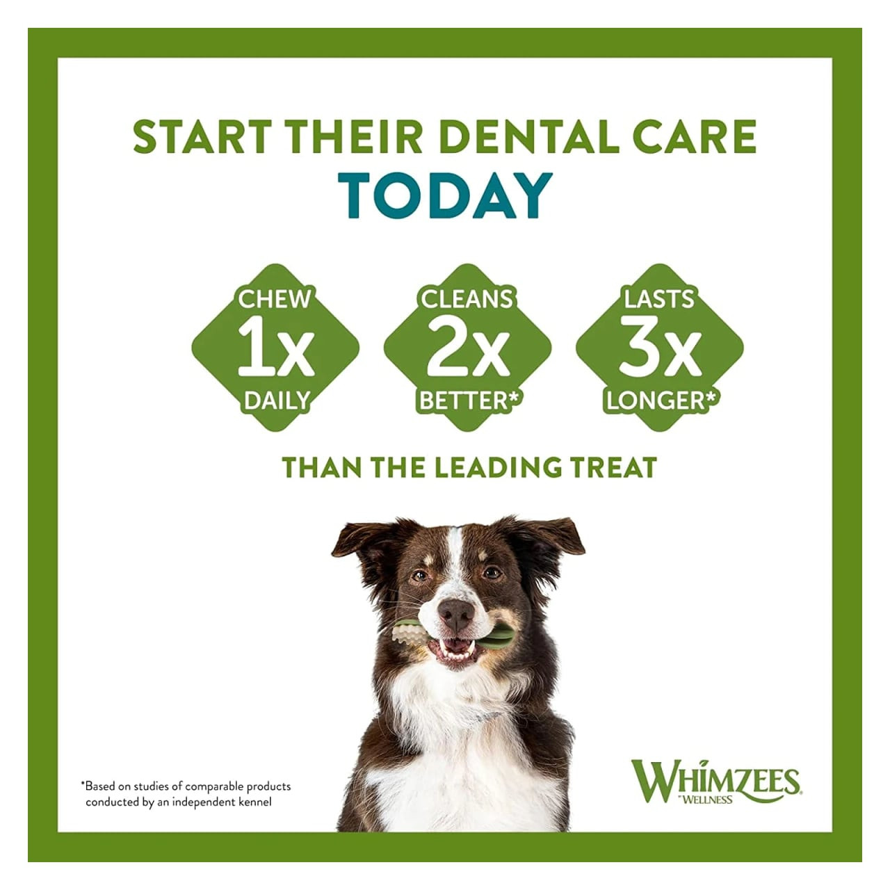 Whimzees Small Dog Dental Treats Variety Box with benefits for dental care and freshness.