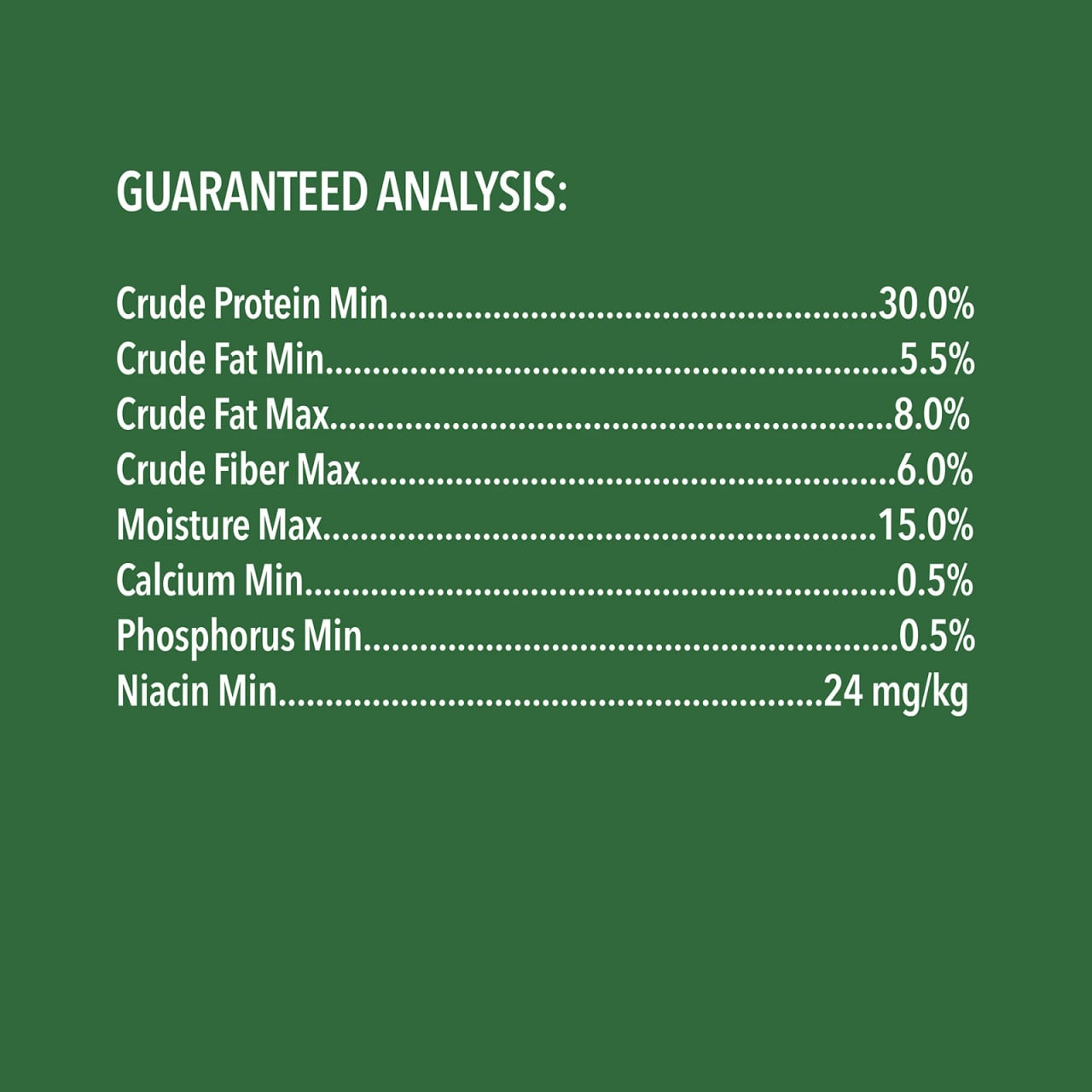 Greenies Original Teenie Dog Treats (1kg) nutritional analysis with protein, fat, and fiber details.