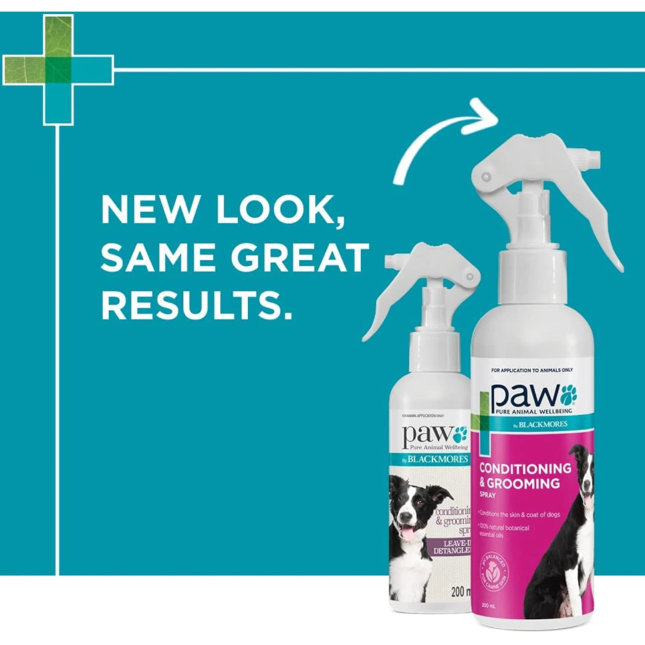 PAW Lavender Conditioning & Grooming Spray for Dogs 200ml with spray nozzle and vibrant packaging.