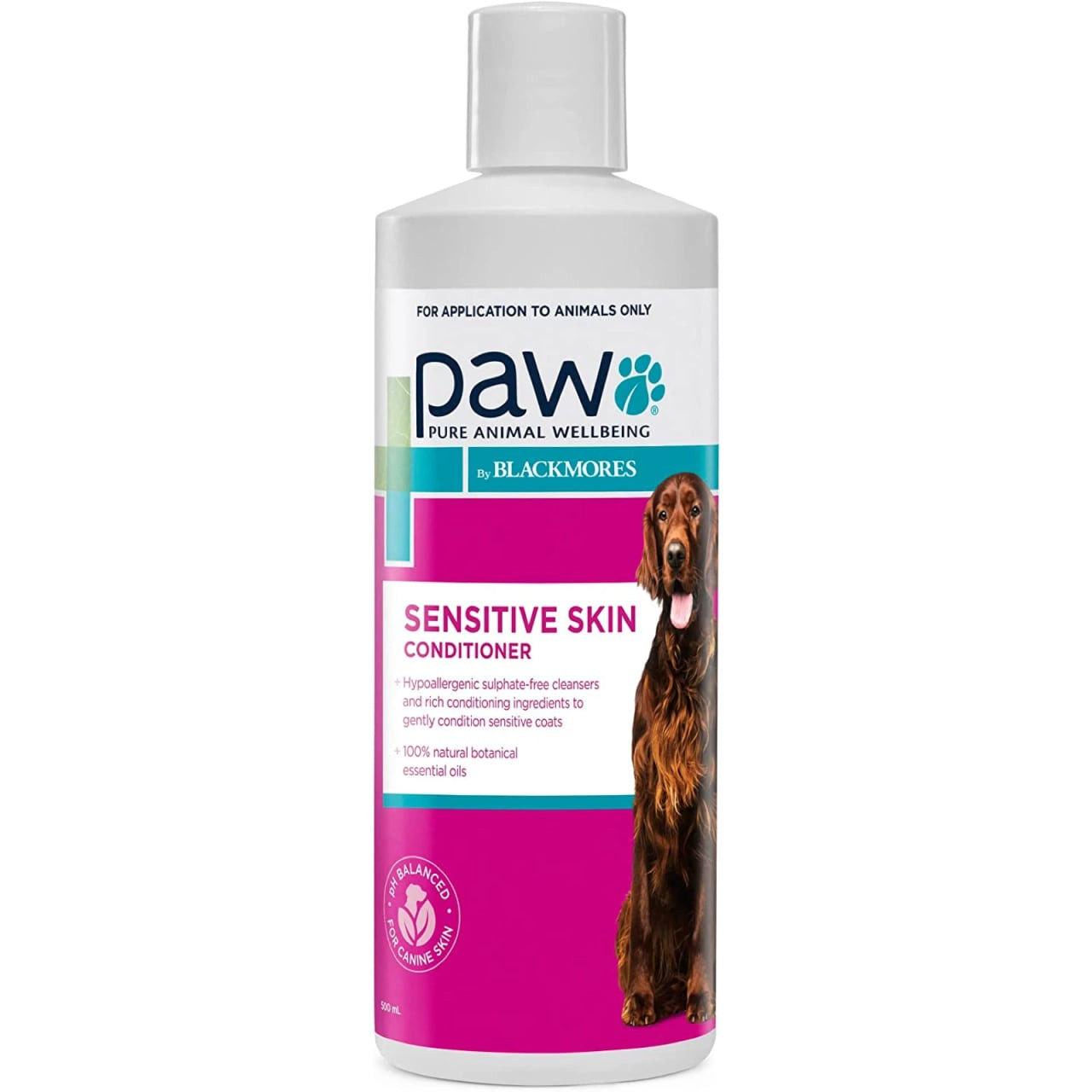 PAW Sensitive Conditioner for Dogs in 500ml bottle for gentle skin care. Suitable for sensitive skin.