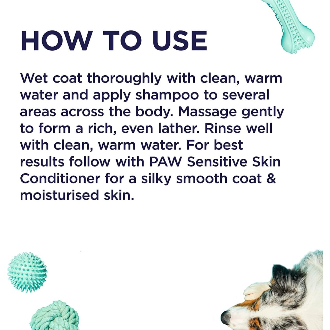PAW Sensitive Shampoo for Dogs 500ml, suitable for gentle cleansing and moisturizing.