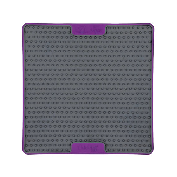 LickiMat TUFF Soother is a durable, textured slow feeding mat for dogs.