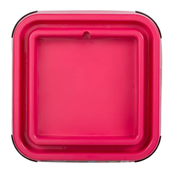 LickiMat Outdoor Keeper in bright pink for safe outdoor pet feeding and hygiene.