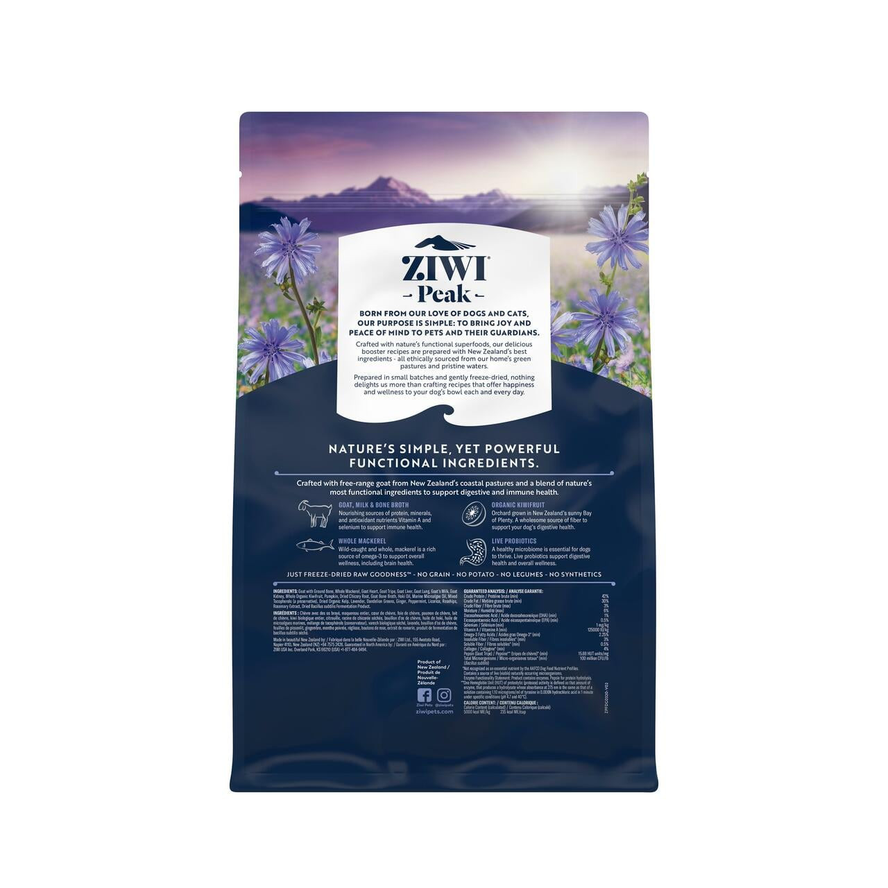 Ziwi Peak Freeze Dried Dog Booster 320g for gut and immunity support with natural ingredients.