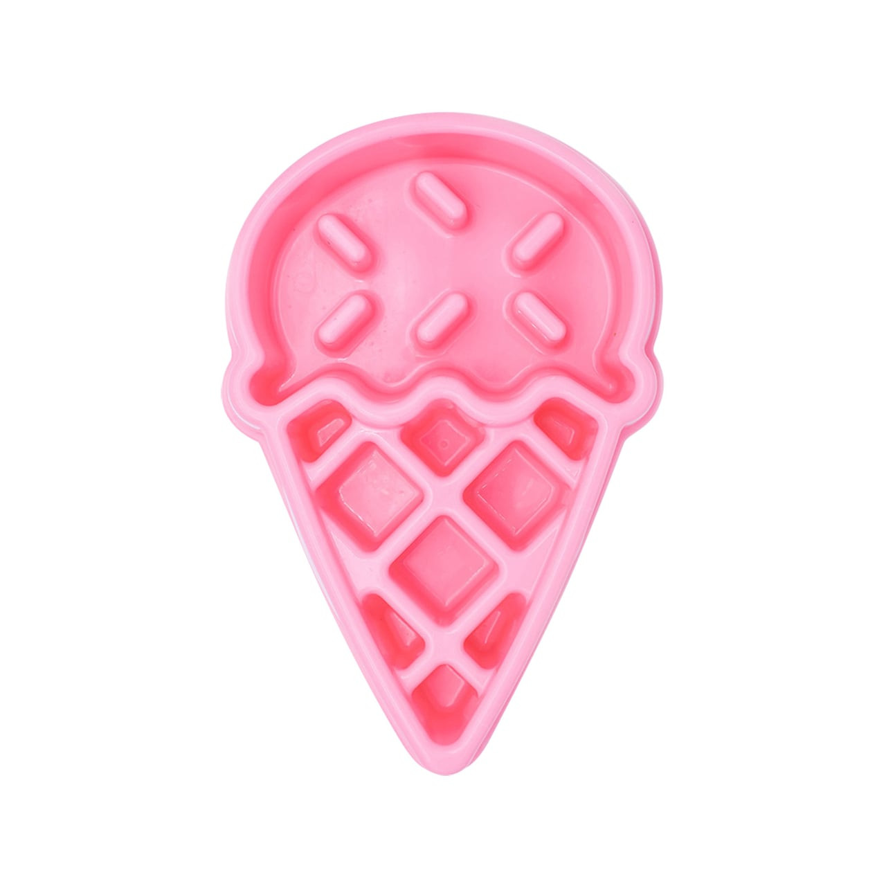 Zippy Paws Happy Bowl in pink ice cream cone shape for slow feeding dogs.