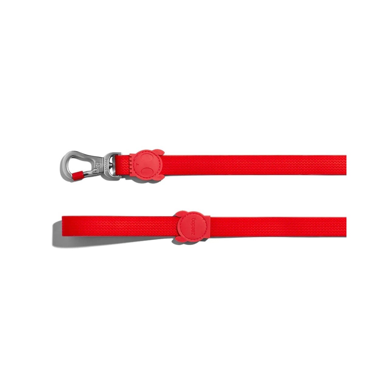 Zee.Dog NeoPro Red Leash featuring durable fabric and swivel clip, perfect for dog walks.