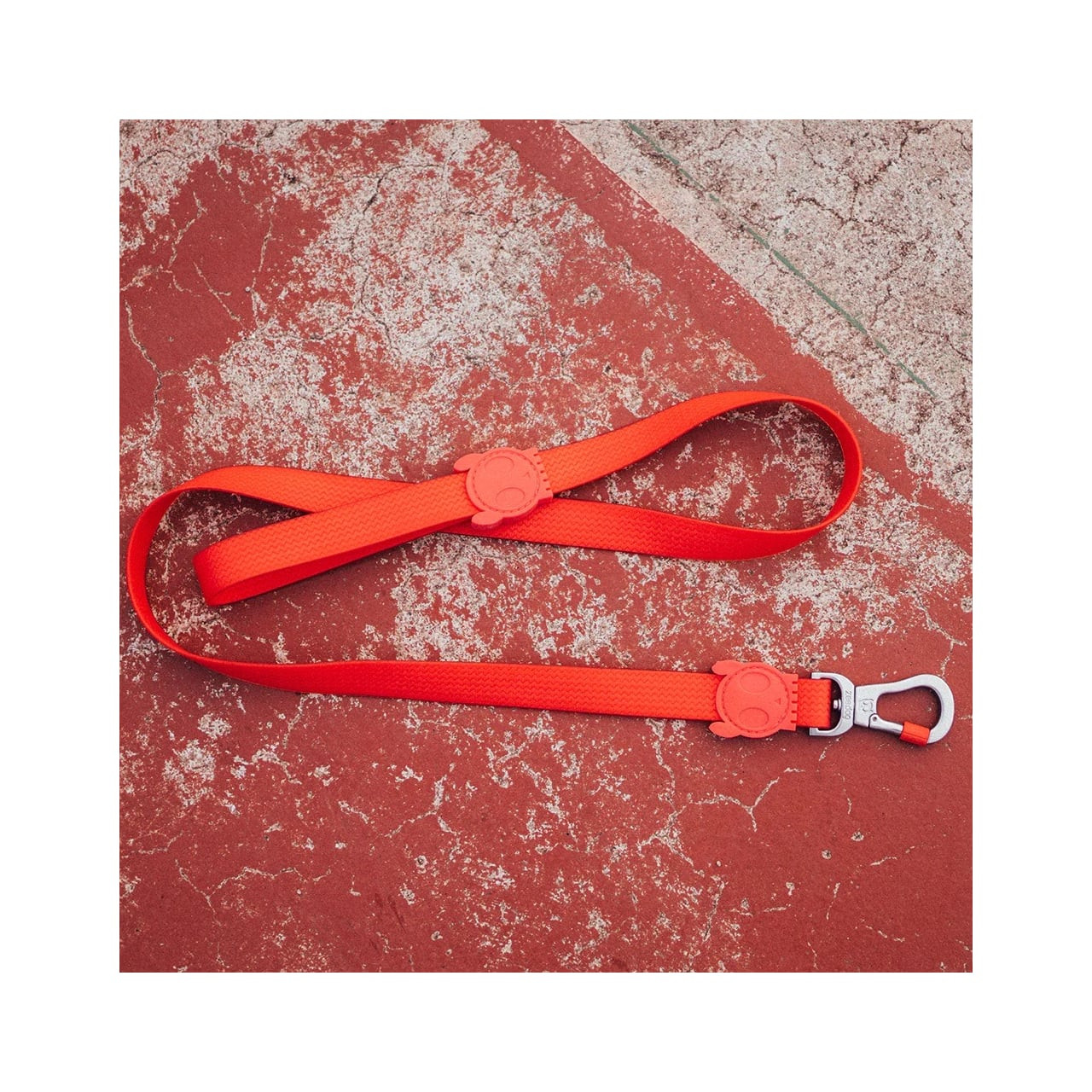 Zee.Dog NeoPro Red Leash featuring durable material and secure clip for pet safety.