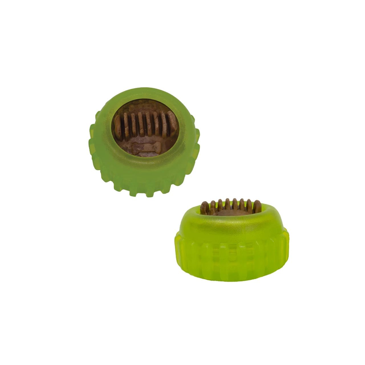 Starmark Everlasting Sprocket in bright green, designed for pet entertainment and dental health.