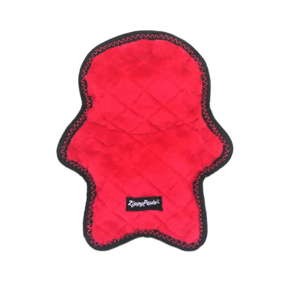 Zippy Paws Holiday Z-Stitch Santa in bright red with a quilted design for pets.