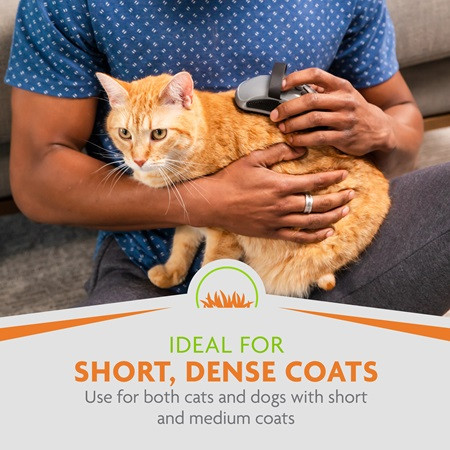 FURminator Curry Comb for Cats & Dogs, ideal for short, dense coats, enhancing pet grooming.