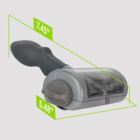 FURminator Hair Collection Tool with ergonomic handle; dimensions 7.45” x 5.48”. Ideal for pet grooming.