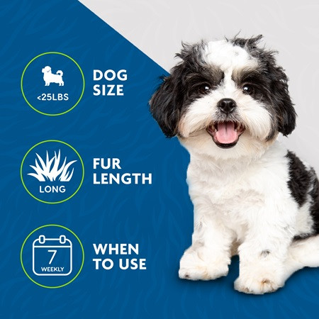 FURminator Long Hair Deshedding Tool for small dogs under 25 lbs, promotes pet health.