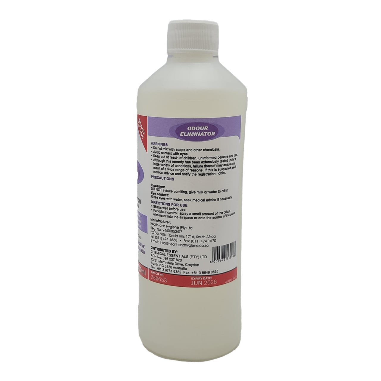 500ml F10 Odour Eliminator bottle, suitable for pet odor removal and hygiene.