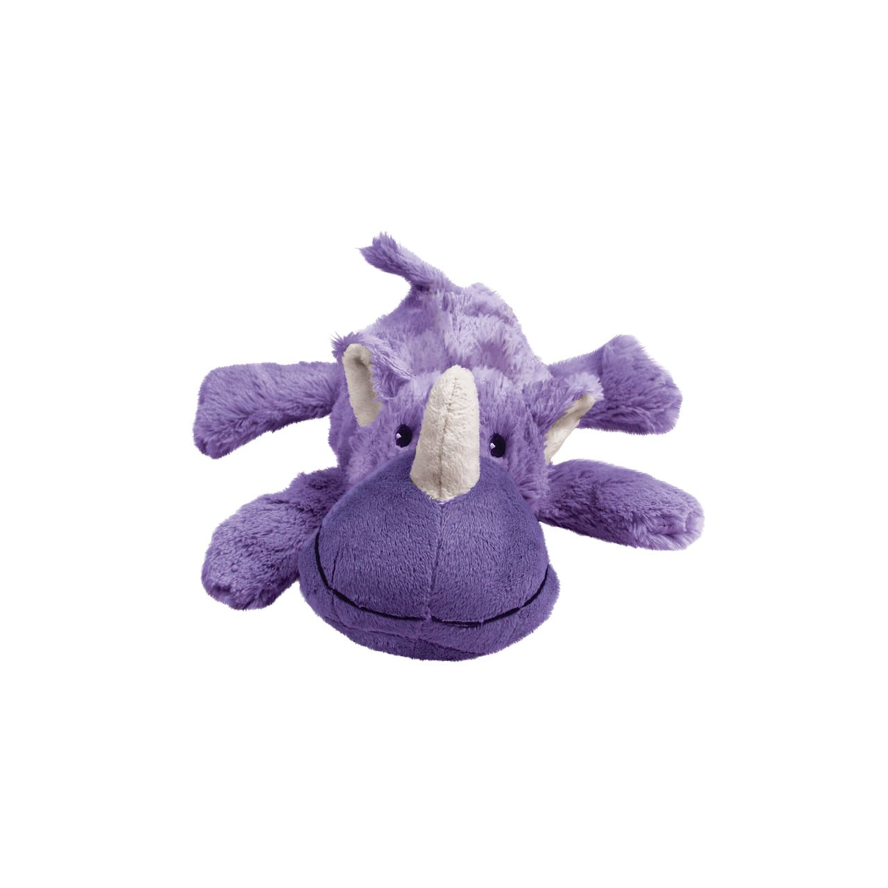 KONG Cozie Rosie Rhino Medium plush toy in purple, perfect for cuddly playtime with pets.