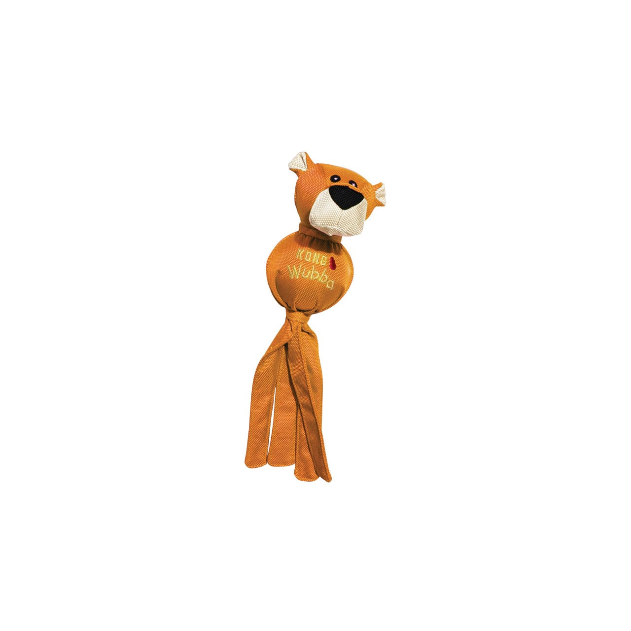 KONG Wubba Ballistic Friends Dog Toy in large, featuring a playful orange design with floppy tails.