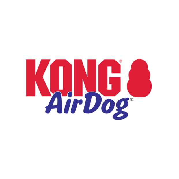 KONG AirDog Football Large features vibrant colors, perfect for active dogs and playtime.