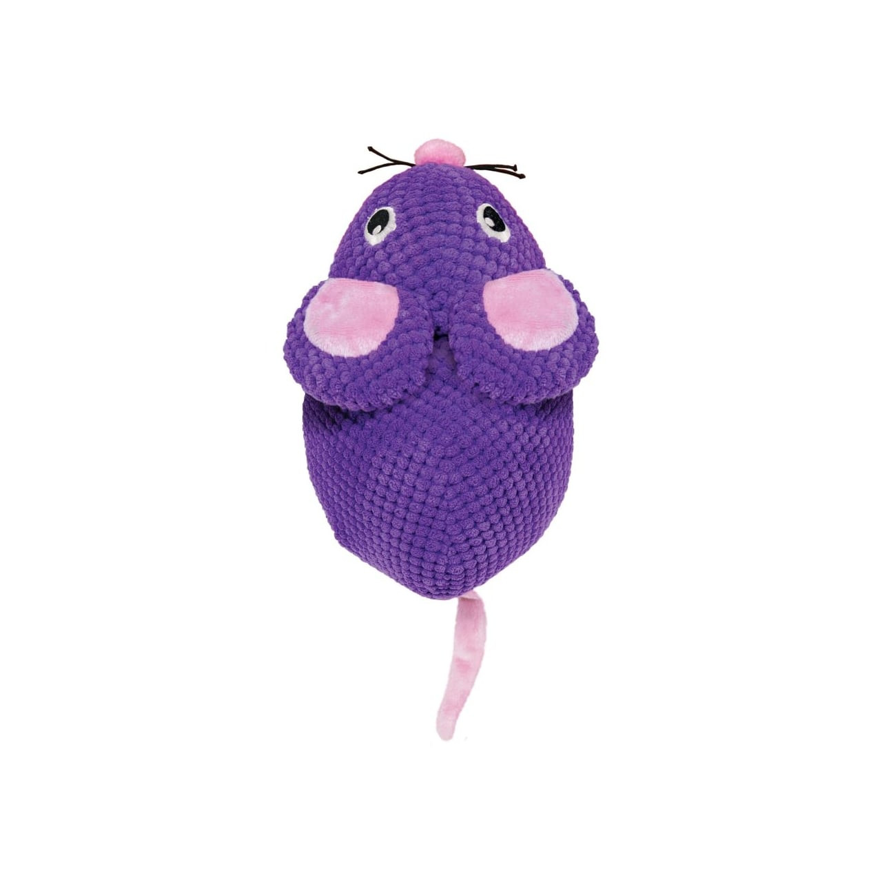 KONG Wrangler Kneading Mouse Cat Toy in purple with pink accents, perfect for playful cats.