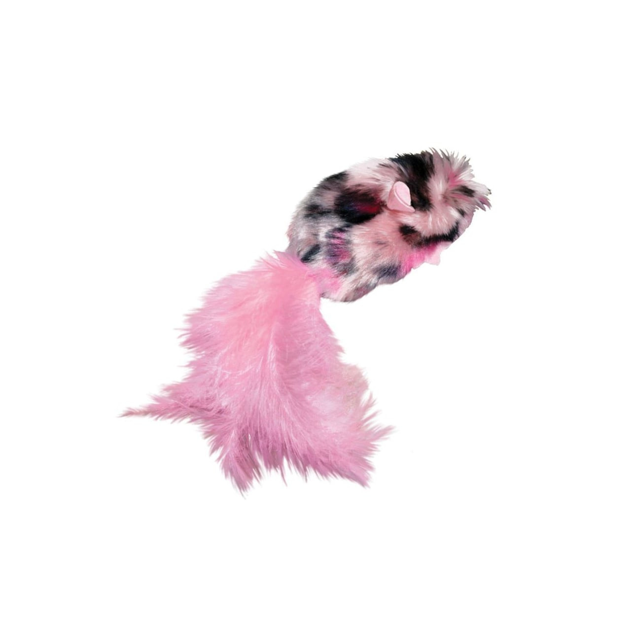KONG Refillables Field Mouse Cat Toy in pink with soft fur and tail for playful cats.