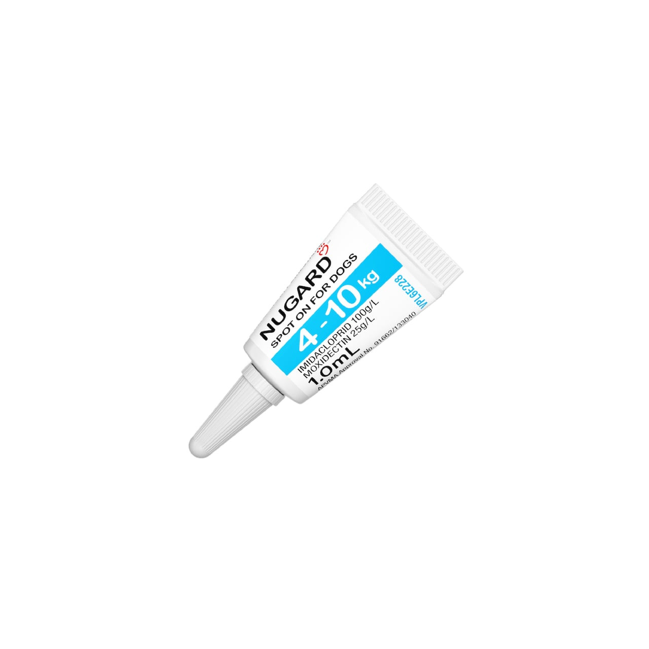 Nugard for Small Dogs 4-10kg Aqua treatment, 10ml tube, six doses for pet health.