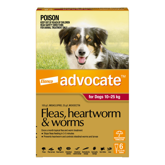 Advocate for Dogs 10-25 kg - 6 Pack