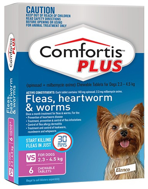 Comfortis PLUS for Dogs 2.3-4.5 kg - Pink 6 Pack