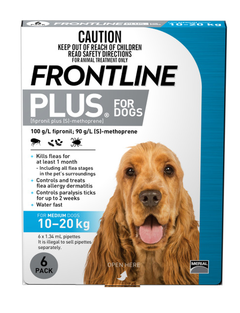 Frontline Plus for Medium Dogs 10-20kg - 6 Pack