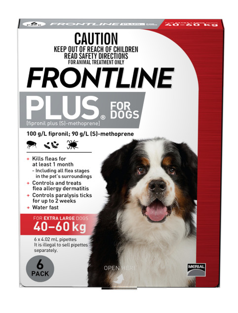 Frontline Plus for Extra Large Dogs 40-60kg - 6 Pack