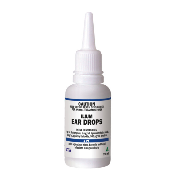Ilium Ear Drops For Cats & Dogs 20ml