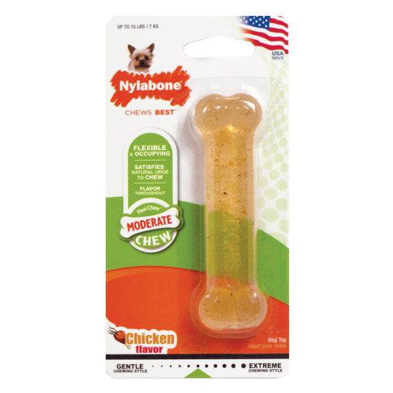 Nylabone Moderate Chew Chicken Chew Toy Petite