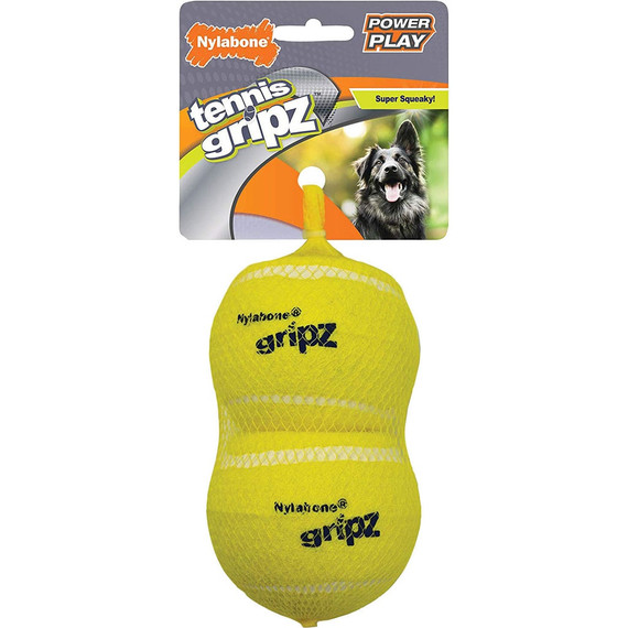 Nylabone Power Play Dog Tennis Ball Gripz 2 pack Large