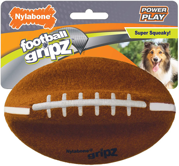 Nylabone Power Play Dog Football Gripz 14cm