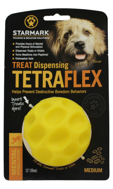 Starmark Treat Dispensing Tetraflex Ball Medium Dog Toy