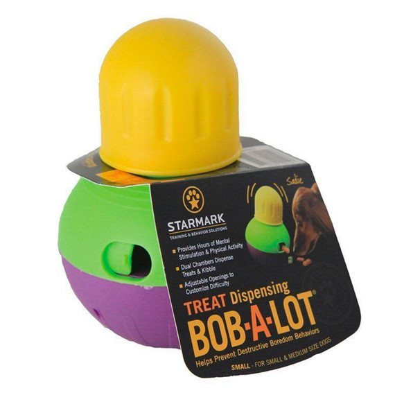 Starmark Bob A Lot Small Food And Treat Dispenser Toy For Dogs