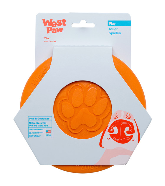 West Paw Zisc Flyer Small (17 cm) - Tangarine Orange
