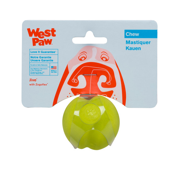 West Paw Jive Zogoflex Tough Fetch Ball Green X-Small