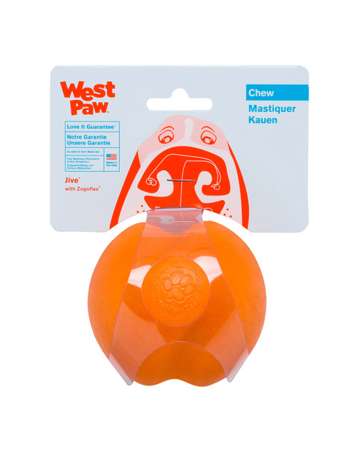 West Paw Jive Ball Large (8 cm) - Tangarine Orange