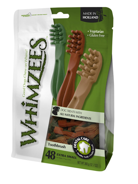 Whimzees Toothbrush Dog Dental Treats - Xsmall 48pk