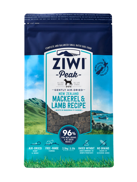 Ziwi Peak Mackerel & Lamb Air-Dried Dog Food 2.5kg